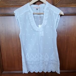 NWT Rebecca Taylor Summer Eyelet Tank size 4